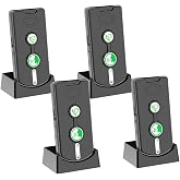 2 Way Intercom for Home Upgraded, Portable Wireless Intercom System for House with 5 Level Volume and Ringtones Adjustment Rechargeable for Hospital Hotel Office Business 4 Pack(Black)