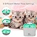 Pet Fountain, Cat Dog Water Dispenser with Pump, Healthy and Hygienic Drinking Cat Fountain Flower 2L Super Quiet Automatic Electric Water Bowl