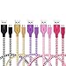 Short Micro USB Cable, OKRAY 5 Pack 1 Feet Colorful Durable Nylon Braided USB Android Charger Sync Charging Cord Compatible with Samsung Galaxy S7/S6 Edge, LG, HTC, Nokia, Sony, PS4, Power Bank