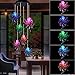 S SUNINESS LED Hummingbird Solar Wind Chimes Outdoor Changing Color Wind Mobile Spiral Spinner Portable Decorative Romantic Windbell Light for Patio Yard Garden Home Pathway (Angel)