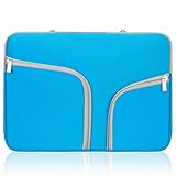 Ivencase 11 - 11.6 inch Soft Laptop Tablet Sleeve , Slim Case Cover with Strong Zipper , Built-in 2 Pockets for Notebook Computer / MacBook / MacBook Air / Chromebook - blue