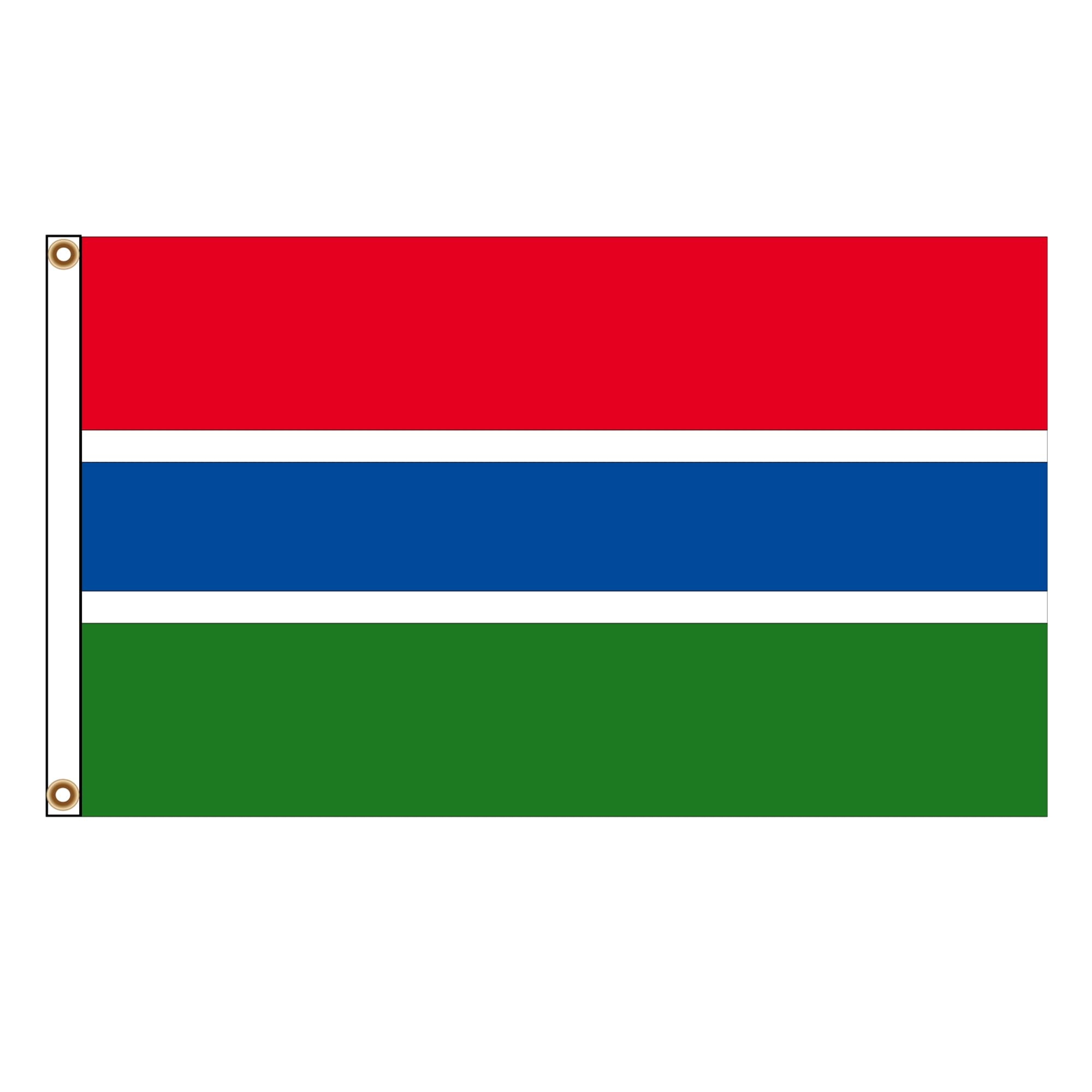 PinkDisplay Africa flag (Gambia)3x5ft(90x150cm) full color eyelets and double stitches