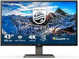 Philips 439P1 43 Inch 4K UHD Monitor USB-C Docking KVM Speakers HDR 400 view 2