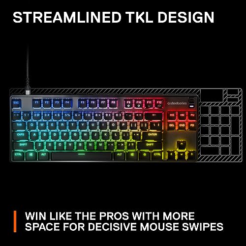 SteelSeries New Apex 9 TKL – HotSwap Optical Mini Keyboard – TKL Esports Design – Optical Switches – RGB Customization – Aluminum Alloy Frame – Double Shot PBT Keycaps