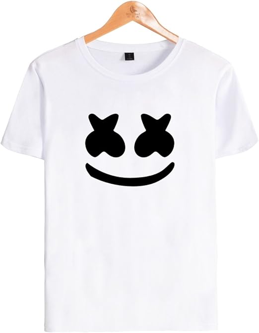 SIMYJOY Niños T-Shirt DJ Cara Sonriente Fans Camiseta Manga Corta Sonido eléctrico Top Cool Camiseta para niños niñas Adolescentes: Amazon.es: Ropa y accesorios