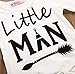 3Pcs Spring Baby Boys Clothing Little Man Print Outfits Rompers Clothes Set
