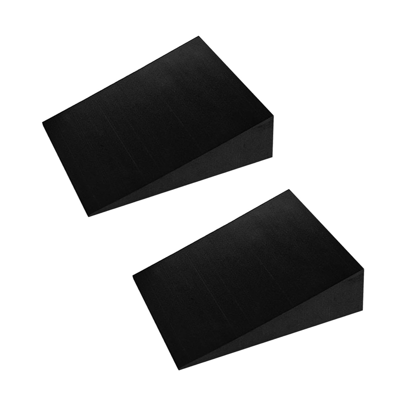 Baoblaze 2Pcs Foam Yoga Wedge Blocks Slant Boards Calf Stretcher EVA Lightweight Training Equipment Calf Raises for Calf Stretching Yoga Weightlifting, Black Color 11.5cmx9cmx3cm