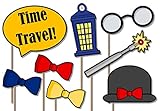 Time Traveler Photo Booth Props Kit - 20 Pack Party Camera Props