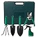 V-NO 5 Piece Garden Tools Set - Gardening Tools - Gardening Gifts Tool Set with Garden Trowel Pruners and More - Vegetable Herb Garden Hand Tools with Storage Box