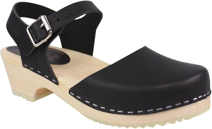 wide width wooden clogs