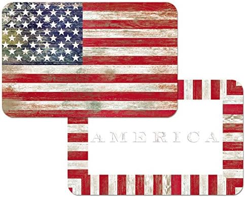 SBF Gift Counterart 4 Reversible Washable Plastic Placemats, Americana