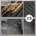 KIWI MASTER Floor Mats for 2014-2018 Chevy Silverado/GMC Sierra 1500 Crew Cab, 2015-2019 Silverado/Sierra 2500/3500 HD Crew Cab Front Rear Seat 2 Row All Weather Mat Liners Black