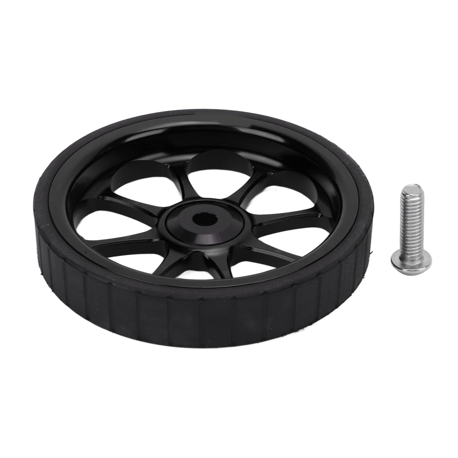 SUNGOOYUE 82mm Widened Folding Bike Easy Wheel, Aluminum Alloy Bearing Easy Wheel for 3sixty Folding Bike(Black)