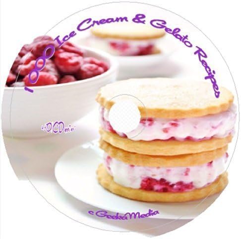 1000 Ice Cream and Gelato Recipes 8 Books on cd Ice Cream Maker Fast Easy