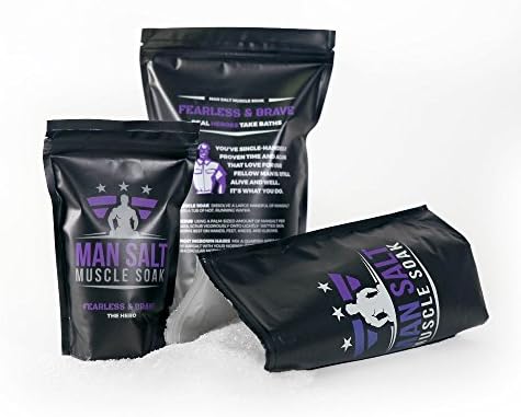 ManSalt Muscle Soak -Epsom Salt Bulk- - Best Bath Salts (Hero, 3LB)