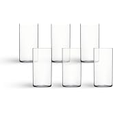 Luigi Bormioli Top Class Highball Glasses - Clear, 11.75 Oz, Set of 6 | Lead-Free Crystal Drinkware for Cocktails, Juice &amp; Mixed Drinks, Tall Drinking Glasses with Laser Cut Rim, Dishwasher Safe