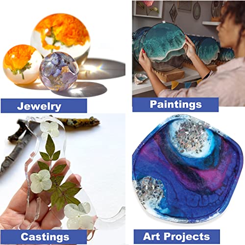 Crystal Clear Epoxy 1 Gallon Resin Kit(.5 Gallon Resin + .5 Gallon