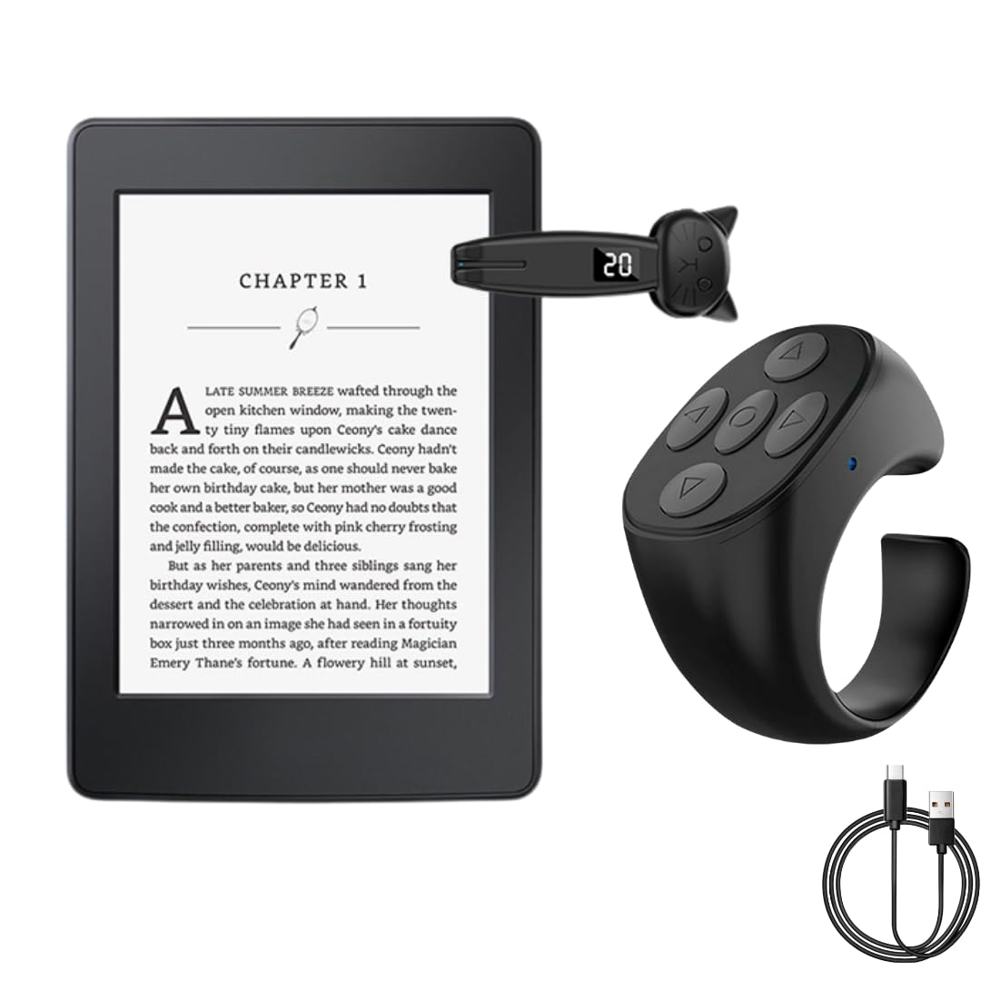 N3cessity Remote Control Page Turner for Kindle Paperwhite Accessories Ipad Reading Kobo Surface Comics/Novels iPhone Tablets Android Taking Photos Camera Video Recording TikTok Remote Control