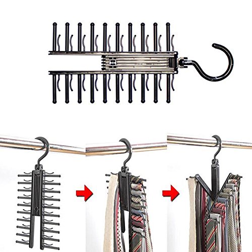 Men Necktie Adjustable Plastic Hanger Multifunction Clothes Rack Home DIY