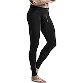 Ouruikia Men's Thermal Underwear Thermal Bottoms Long Johns Bottoms Thermal Pants 2 in 1 Underwear