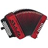 ACORDEON DIATONICO – Hohner (A/4824) (Compadre GCF) (Rojo) (Con Funda de Calidad)