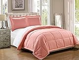 2 Piece Luxury Pink / White Reversible Soft Down