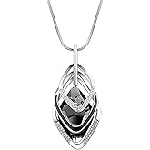 GexoOmgo Solid Long Sweater Necklaces for Women Elegant Triple Stack Cubic Zirconia Pendant Rhombic Rhinestone Pendant Y Necklaces Fashion Jewelry…