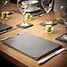 VonShef 8 Piece Set 4 x Placemats, 4 x Coasters, Natural Slate