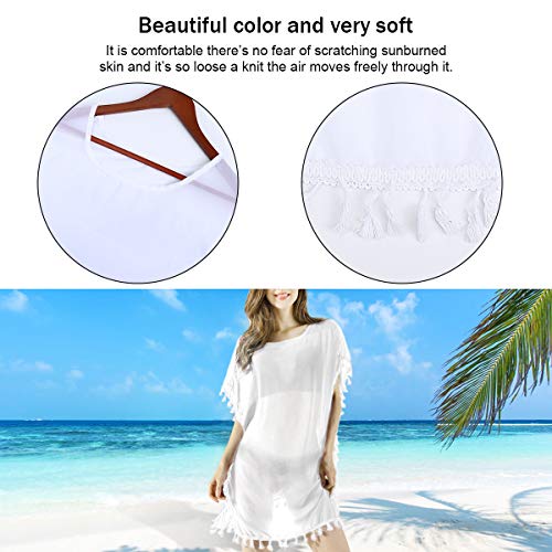 Damen Strandkleid - Bikini Cover Up Chiffon Beachwear Sommerkleid Strandponcho Damen Badeanzug Cover Up Tunika Damen… – Bild 3