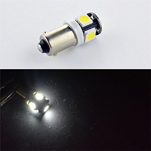 Ruiandsion Car LED Light H21W BAY9s 120° White/Yellow LED Bulbs Backup or Parking Lights 5050 5smd DC6V/12V/24V 1W 100lm 2PCS (24V, White)