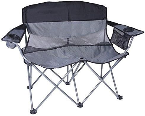 NEW sudden comfort folding chair Double Arm Chair (black/silver)