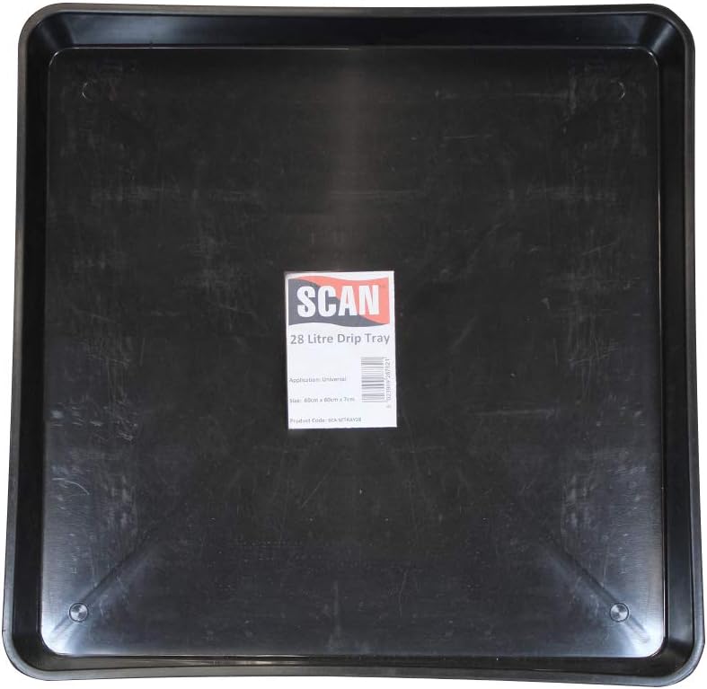 Scan SCASCTRAY28 28 Litre (6.1gal) Drip Tray / Garden Tray 60 x 60 x 7 cm (24 Inch), Black, 60 x 60 x 7cm - Image 5
