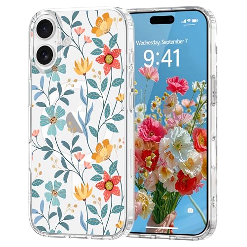 Pepmune for iPhone 16 Case Floral Compatible with MagSafe… at Amazon