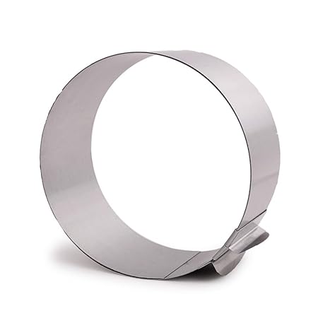 QUMAO Tortenring 16 bis 30 cm verstellbar Kuchenringe Edelstahl rahmen Backformen Torte geeignet für Backen
