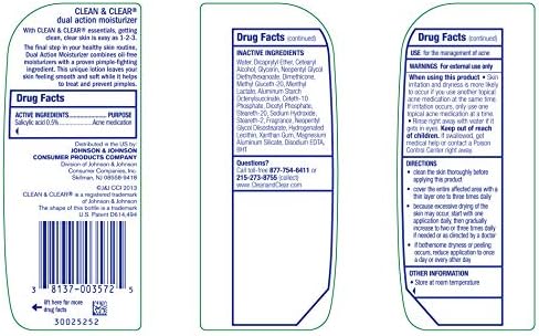 clean & clear face moisturizer