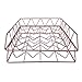 JANNIRESS Coastal Colors Rose Gold 2-Tier Stackable Desk Organizer Double Metal Wire Basket Letter Tray Cute Office Cubicle Decor