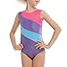 :DAXIANG One-Piece Gymnastics Leotard For Little Girl Rainbow Stripes Danskin Unitards Ballet Tutu, Purple/2-15 Years, size 130