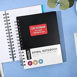 Yoment Spiral Notebook 6'' x 8'' Wide Ruled 5