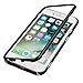 iPhone 7 Plus Case, iPhone 8 Plus Case, Diaxbest Ultra Slim Magnetic Adsorption Metal Case, Hard Clear Tempered Glass Back Cover Support Wireless Charging for iPhone 7/8 Plus(5.5 inch) (Clear White)