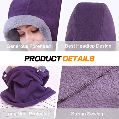 DIMPLES EXCEL Balaclava Fleece Hood Winter Warmer Balaclava Fleece Hood Ski Face Mask Wind Resistant for Men and Women