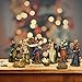 BANBERRY DESIGNS Nativity Set - Set of 11 Nativity Figurines - Baby Jesus, Mary, Joseph, Shepherd, 3 Kings, Angel, Cow, Donkey and Sheep - 7/8
