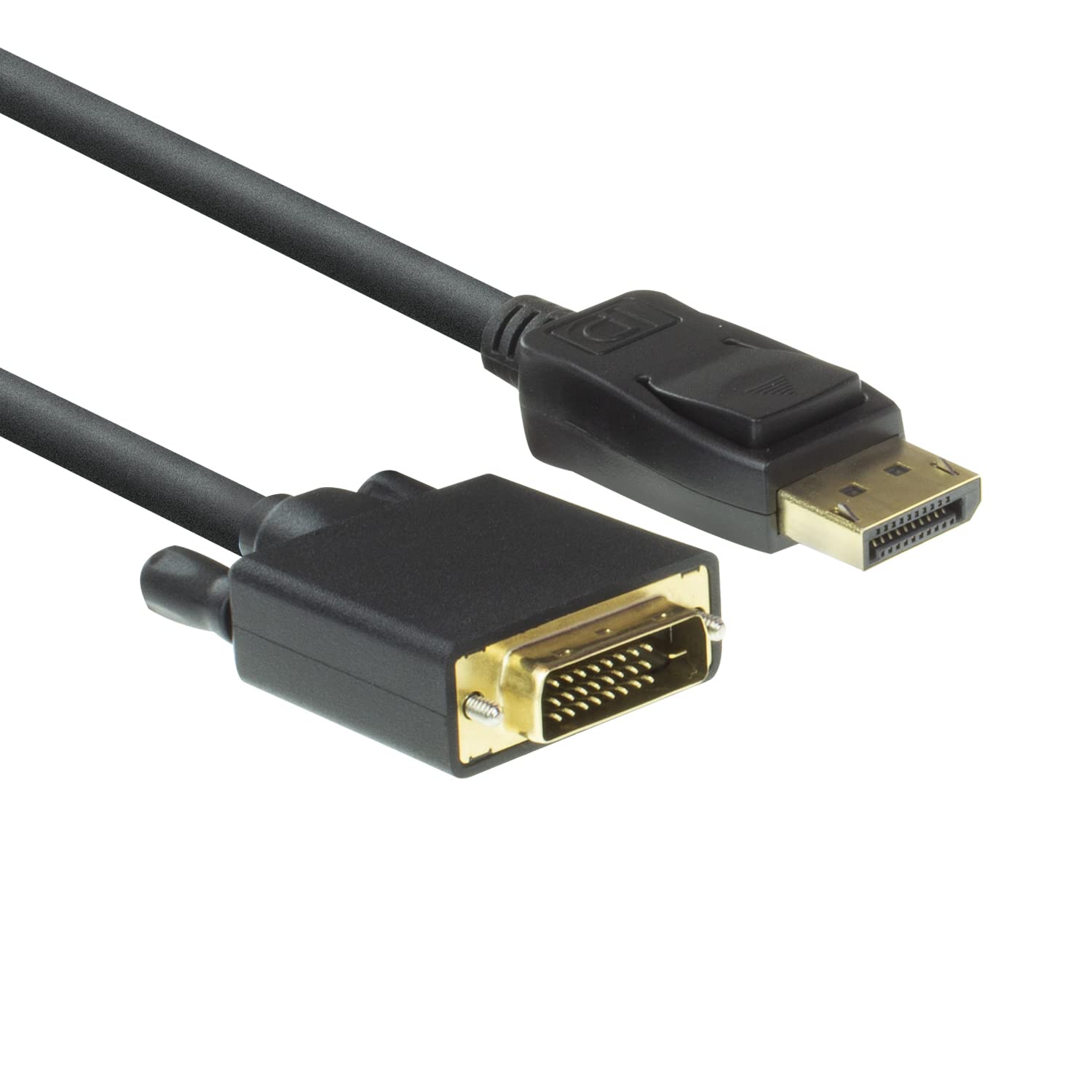 ACT DisplayPort to DVI Cable 1.8m, Full HD 1080P, DP to DVI-D (24+1 pin) Cable Adapter, Male to Male Connector Gold plated, connect a DVI Monitor – AC7505