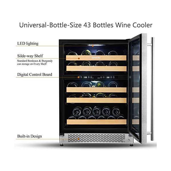 Wine-Cooler-Built-in-Multi-Size-Bottle-Dual-Zone-Wine-refrigerator-Double-Layer-Tempered-Glass-Door-Stainless-Steel-Front-Ventilation-24-Inch-43-Bottles