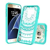 Case Samsung Galaxy S7 Phone Clear Case,AnoKe Mandala Cute Ultra Thin Slim Fit TPU Bumper PC Hard Back Protective Cell Phone Cover for Women Girls Kids Galaxy S7 2016 Verizon unlocked TM Mint