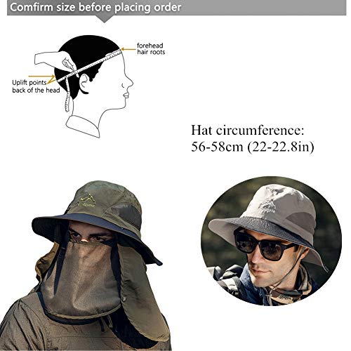 Anglerhut Sonnenhut Herren Sonne Hüte Uv Schutz Sonne Hut Für Camping Sonne Hüte Für Jungen Frauen Sonnenhut Breite… – Bild 3
