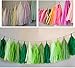 Zorpia® 15pcs Tissue Paper Tassels Garland, Mixed 3 Colors(Pink+ light pink+ rose)