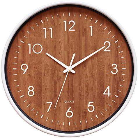 12 Inch Silent Non Ticking Quartz Wall Clock for Office,Classroom, Bedroom