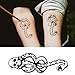 Yeeech Temporary Tattoos Stickers Waterproof Magic Snake Skull Designs Black for Arm (2 Sheets)