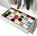 Closet Underwear Storage Organizer Box,for Socks Bra Ties Clothing Lingerie Underwear Drawer, 24 Divider Collapsible,Beige, Size: 12 ½’’ x 12 ½’’x 3 ½’’,Set of 2