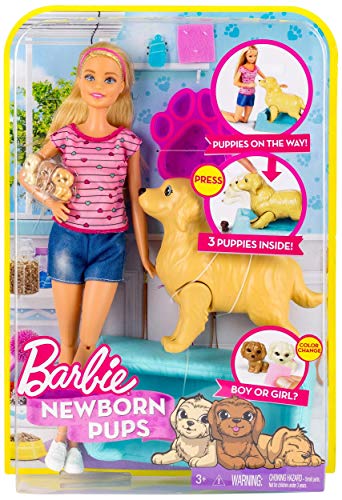 1 Barbie+Newborn+Pups+Doll+Blonde